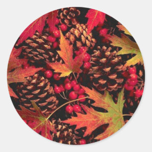 Pine Cones & Leaves Sticker