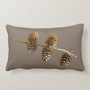 Pine Cones Lumbar Pillow