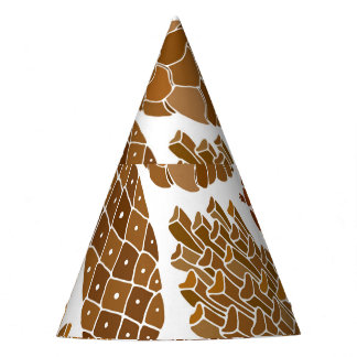 Pine cones pattern illustration. party hat
