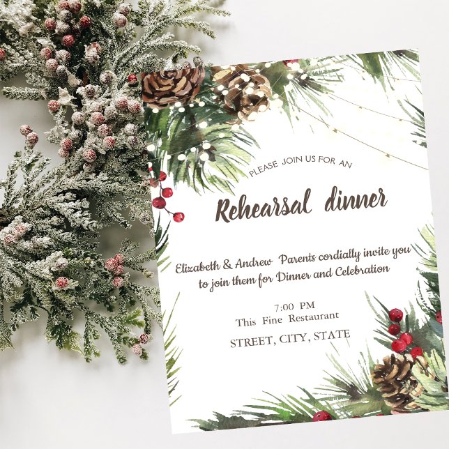 Pine Cones,Pine Tree Branches  Invitation (Creator Uploaded)