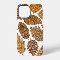 Pine cones seamless pattern
