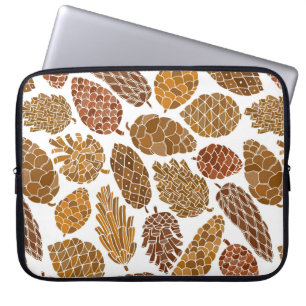 Pine cones seamless pattern laptop sleeve