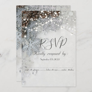 Pine Cones, Snowflakes RSVP Invitation