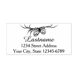 Pine Cones Woodland Nature Address Self-inking Stamp