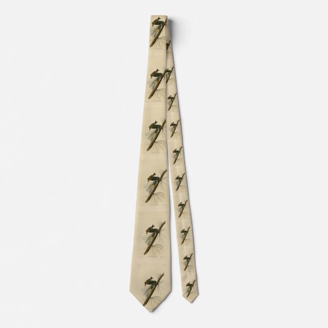 Pine Creeping Warbler - Audubon's Birds of America Tie (Front)