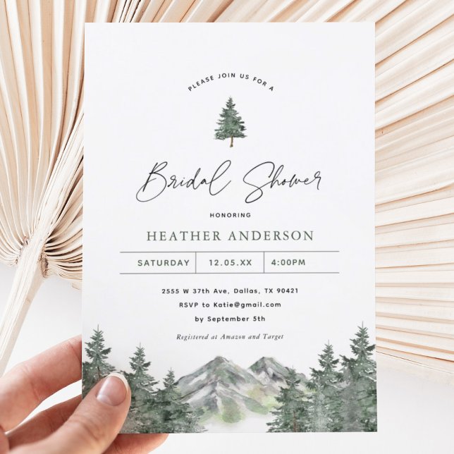 Pine de montagne Invitation nuptiale d'hiver (Créateur téléchargé)