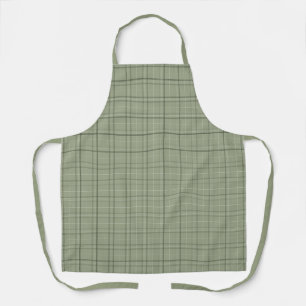 Pine Deer Plaid - sage green cabincore tartan.  Apron