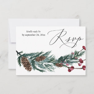 Pine d'hiver cône et baies Verdure avec repas RSVP
