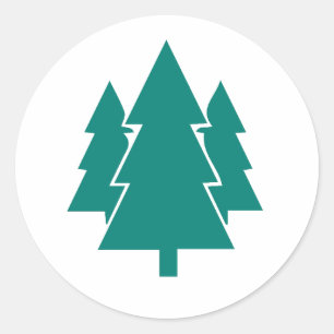 Pine Forest Adventure Classic Round Sticker