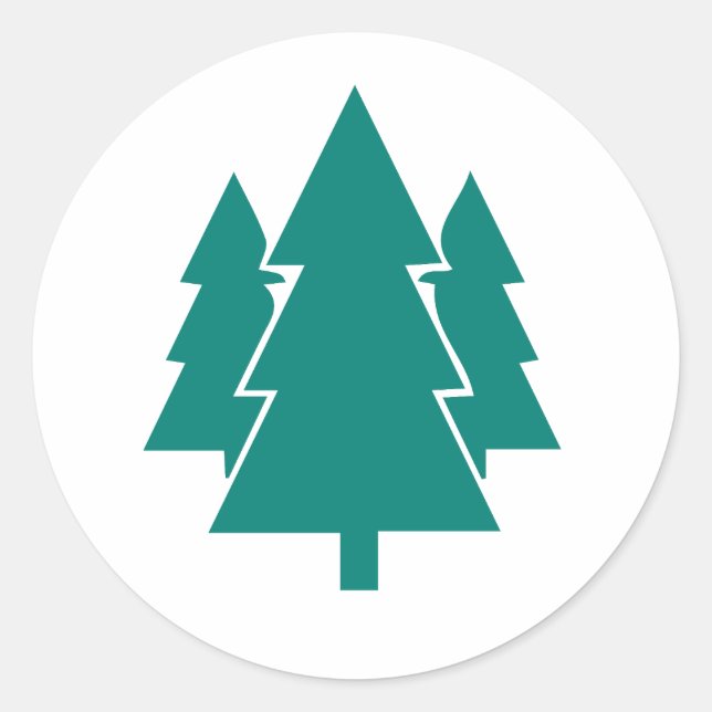 Pine Forest Adventure Classic Round Sticker (Front)