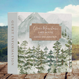 Pine Forest and Mountain Cabin Guest Information Binder