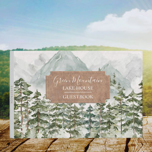 Pine Forest and Mountain Cabin Lake House Guest Book
