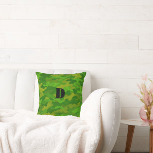 Pine Forest Camouflage Throw Pillow