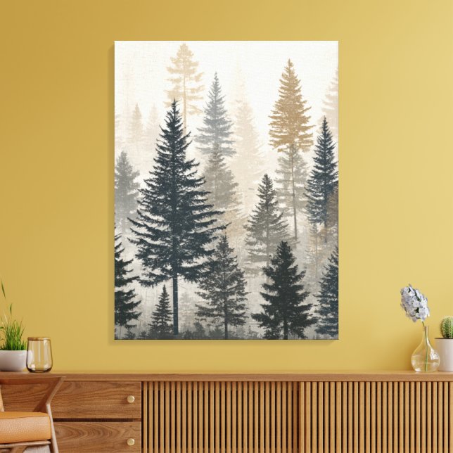 Pine Forest Canvas Print (Insitu(LivingRoom))