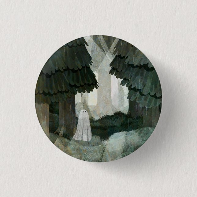 Pine Forest Ghost 1 Inch Round Button (Front)