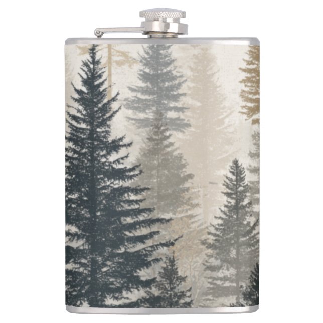 Pine Forest Hip Flask (Front)