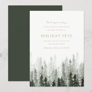 Pine Forest Holiday Party Invitations