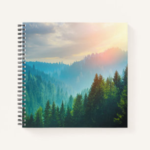 Pine Forest in the Dolomites, Italy Notebook