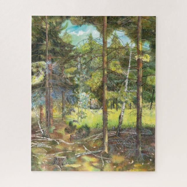 Pine forest jigsaw puzzle (Vertical)