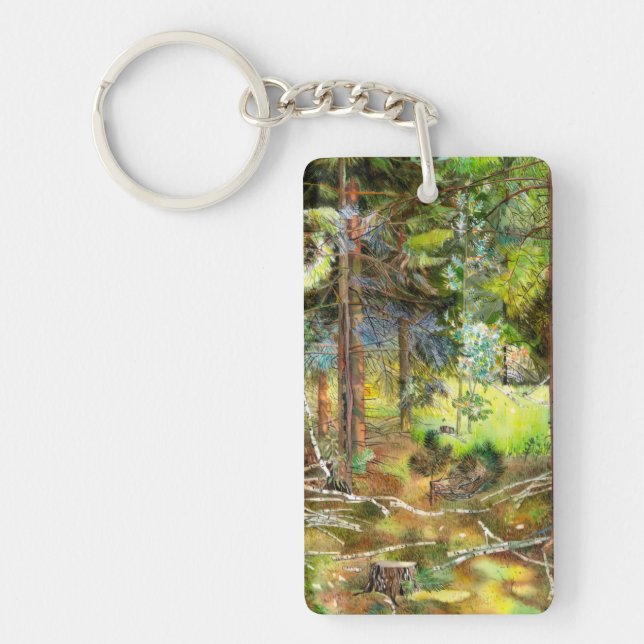Pine forest keychain (Front)