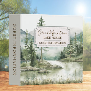 Pine Forest Lake House Cabin Guest Information Binder