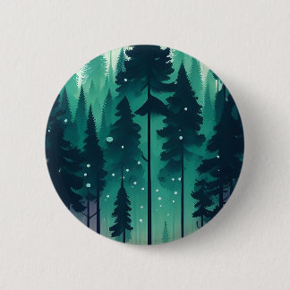 Pine Forest Landscape 2 Inch Round Button