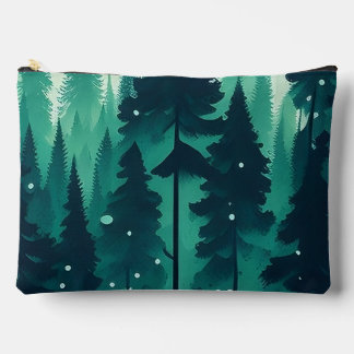 Pine Forest Landscape Accessory Pouch