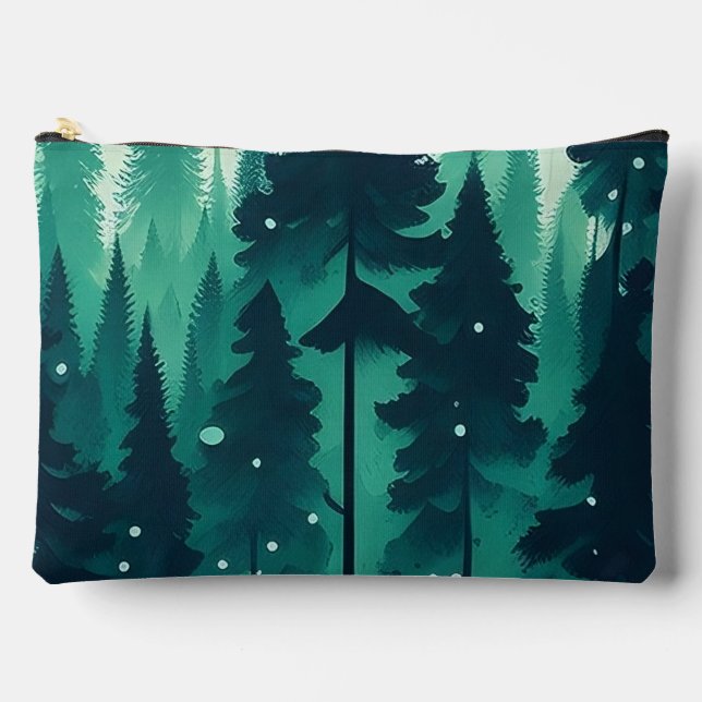 Pine Forest Landscape Accessory Pouch (Front)