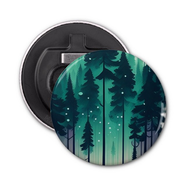 Pine Forest Landscape Bottle Opener (Front)