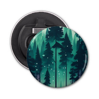Pine Forest Landscape Bottle Opener