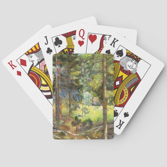 Pine forest playing cards (Back)