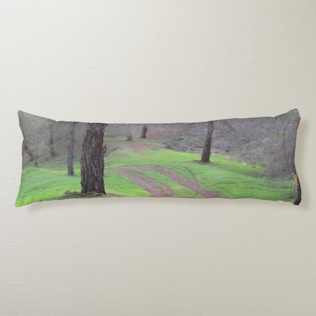 Pine Forest Road Body Pillow (Front)