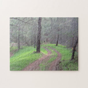 Pine Forest Road Jigsaw Puzzle
