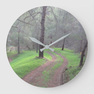 Pine Forest Road Large Clock