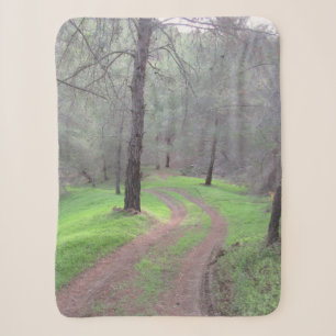 Pine Forest Road Sherpa Blanket