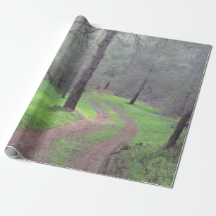 Pine Forest Road Wrapping Paper
