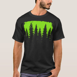 Pine Forest Silhouette Streetwear T-Shirt