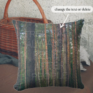 Pine forest throw pillow