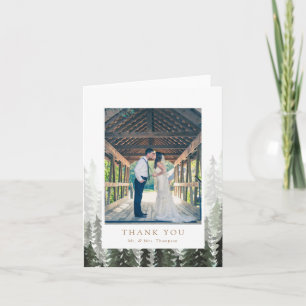 Pine Forest Wedding Thank You