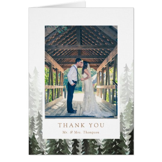 Pine Forest Wedding Thank You