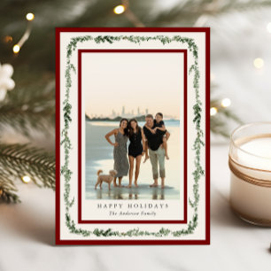 Pine Frame Photo Holiday Card