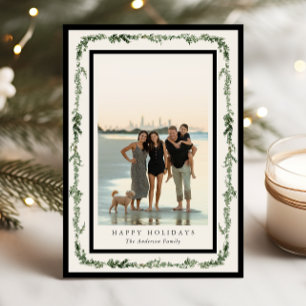 Pine Frame Photo Holiday Card