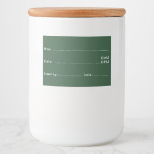 Pine Green Custom Food Labels for Home and Kitchen