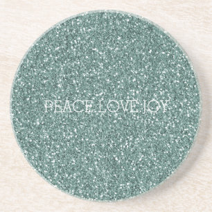 Pine Green Glitter Coaster