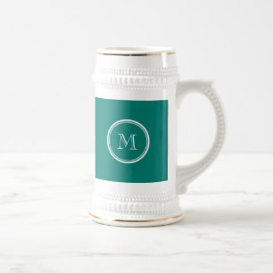 Pine Green High End Coloured Monogrammed Beer Stein