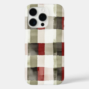 Pine Green Ivory Red Stripes  iPhone 16 Pro Case