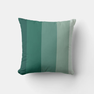 Pine Green Ombre Stripe Throw Pillow