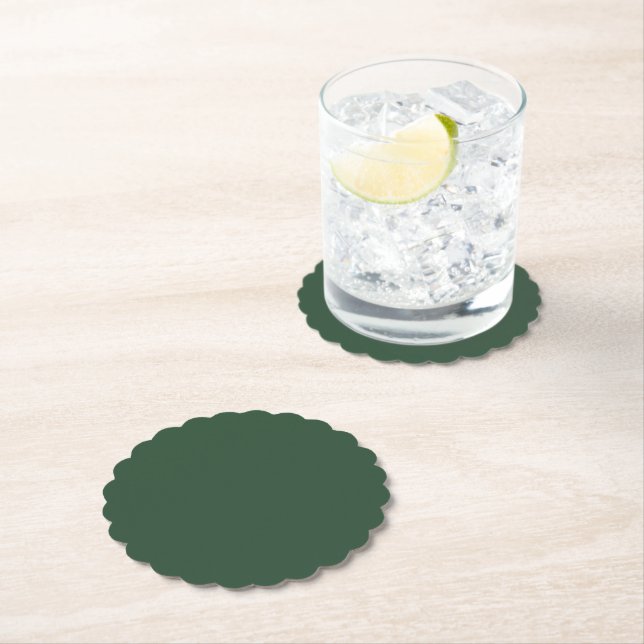 Pine Green Paper Coaster (Insitu)