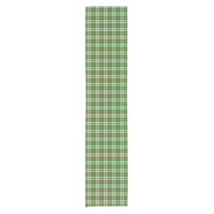 Pine Green Plaid Short Table Runner