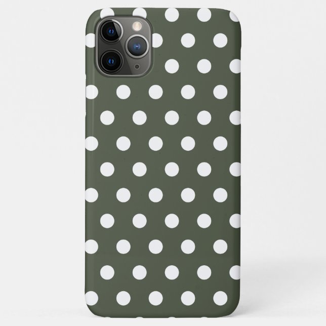 Pine Green Polka Dot Case-Mate iPhone Case (Back)